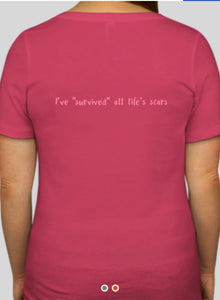 Survivor Pink V neck©